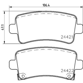Hella Pagid 355037651 Disc Brake Pad product image 3 of 4