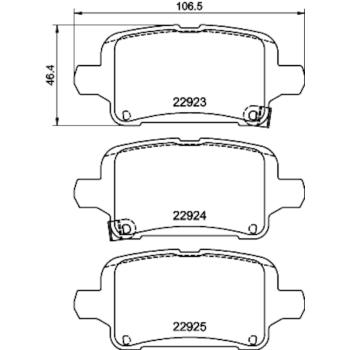 Hella Pagid 355037721 Disc Brake Pad product image 4 of 4