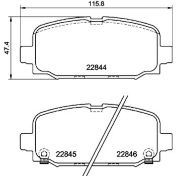 Hella Pagid 355039411 Disc Brake Pad product image 1 of 1