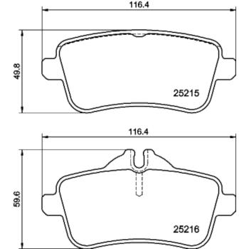 Hella Pagid 355039851 Disc Brake Pad product image 1 of 1