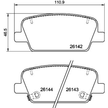 Hella Pagid 355040081 Disc Brake Pad product image 1 of 1