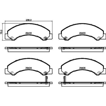 Hella Pagid 355040441 Disc Brake Pad product image 1 of 1