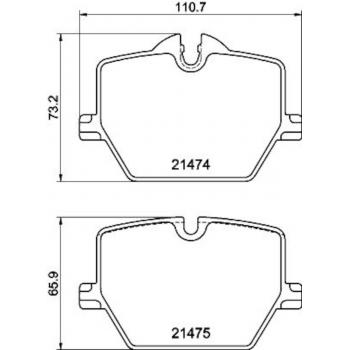 Hella Pagid 355040601 Disc Brake Pad product image 1 of 1