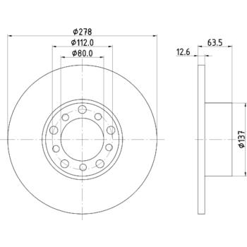 Hella Pagid 355100071 Disc Brake Rotor product image 1 of 1