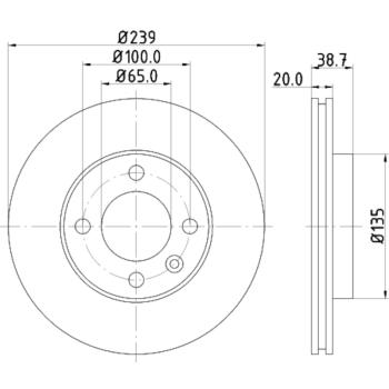 Hella Pagid 355100192 Disc Brake Rotor product image 1 of 1