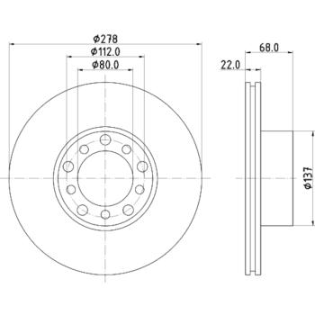 Hella Pagid 355100401 Disc Brake Rotor product image 1 of 1