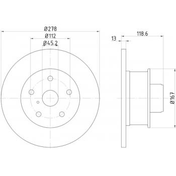 Hella Pagid 355100471 Disc Brake Rotor product image 1 of 1