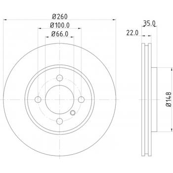 Hella Pagid 355100652 Disc Brake Rotor product image 1 of 1