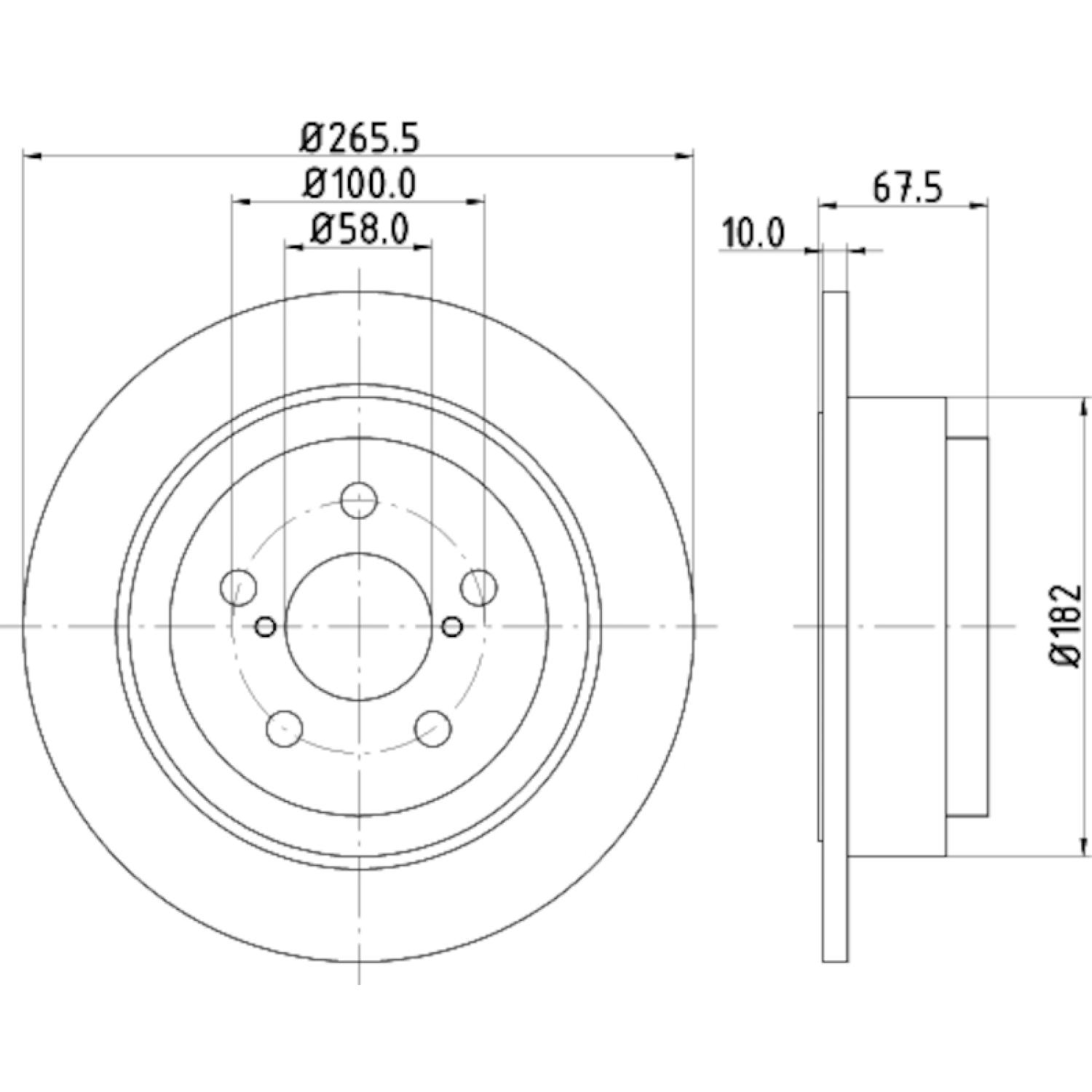 Hella Pagid 355105331 Disc Brake Rotor product image 4 of 4