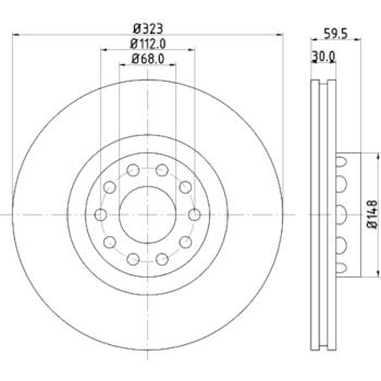 Hella Pagid 355106702 Disc Brake Rotor product image 1 of 1