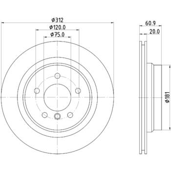 Hella Pagid 355106772 Disc Brake Rotor product image 1 of 1