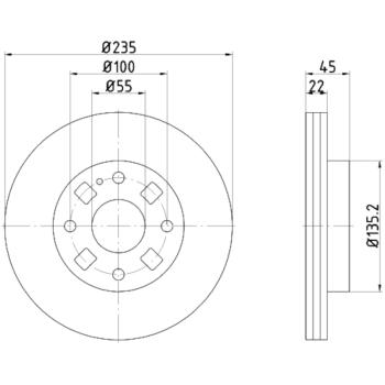 Hella Pagid 355107191 Disc Brake Rotor product image 1 of 1