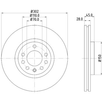 Hella Pagid 355109172 Disc Brake Rotor product image 1 of 1