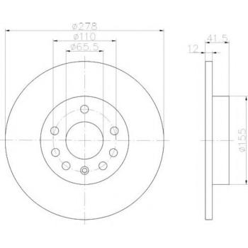 Hella Pagid 355109212 Disc Brake Rotor product image 4 of 4