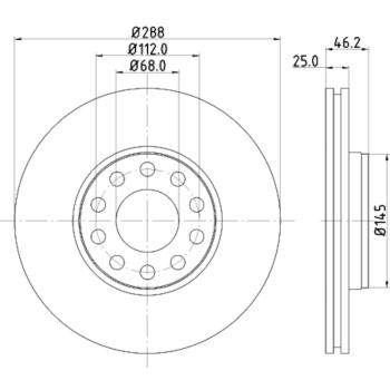 Hella Pagid 355109622 Disc Brake Rotor product image 1 of 1