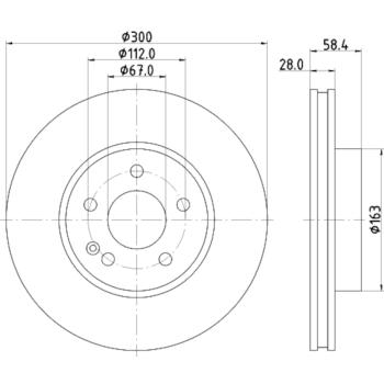 Hella Pagid 355110071 Disc Brake Rotor product image 4 of 4