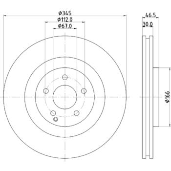 Hella Pagid 355110112 Disc Brake Rotor product image 1 of 1