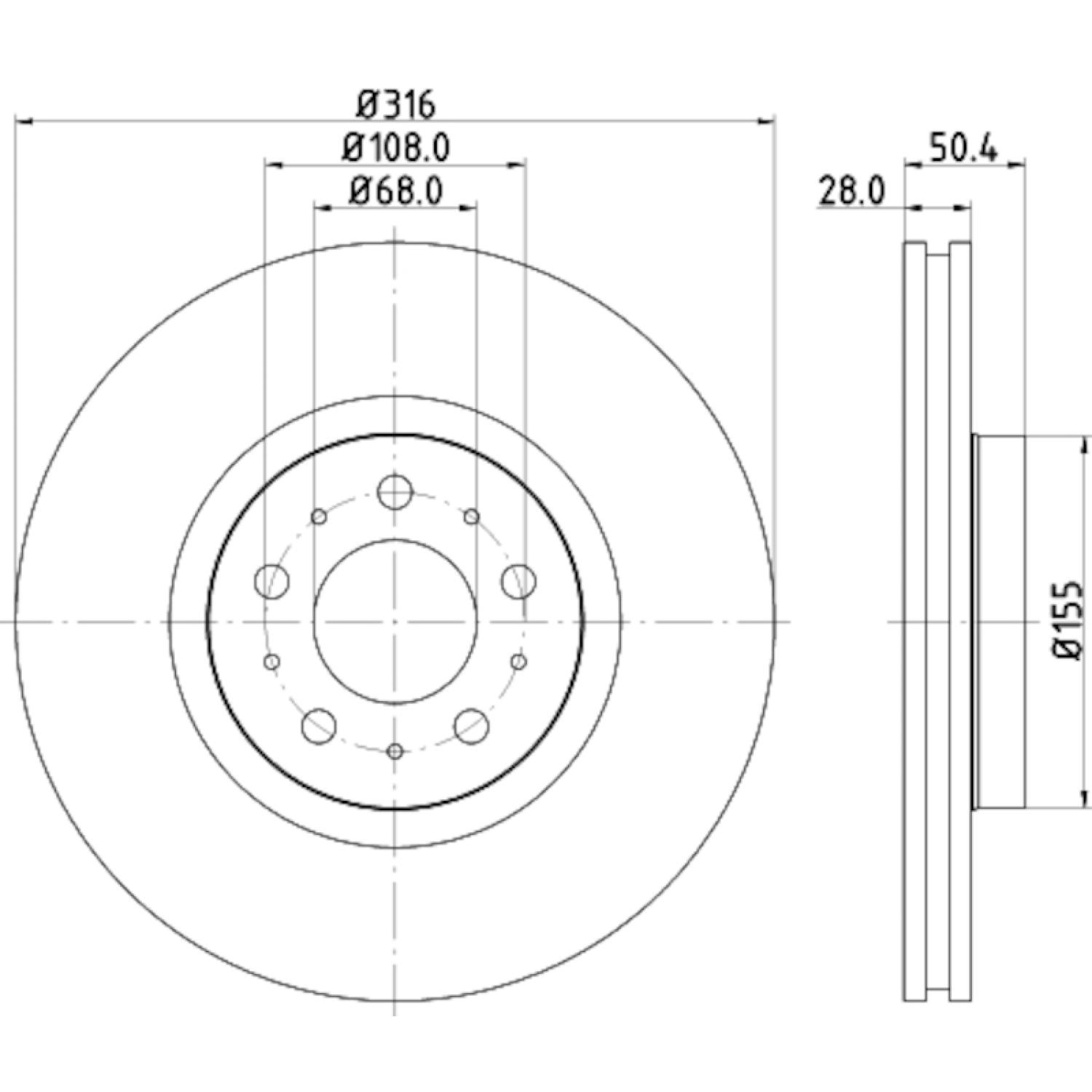 Hella Pagid 355110572 - Disc Brake Rotor Hella Pagid 355110572 Disc Brake Rotor product image 1 of 1