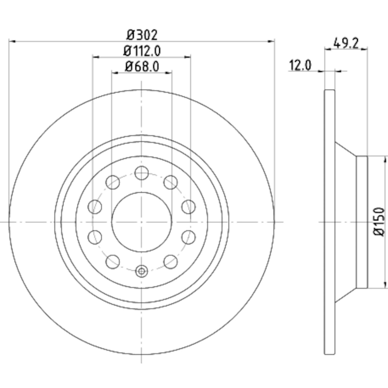 Hella Pagid 355111182 - Disc Brake Rotor Hella Pagid 355111182 Disc Brake Rotor product image 1 of 1