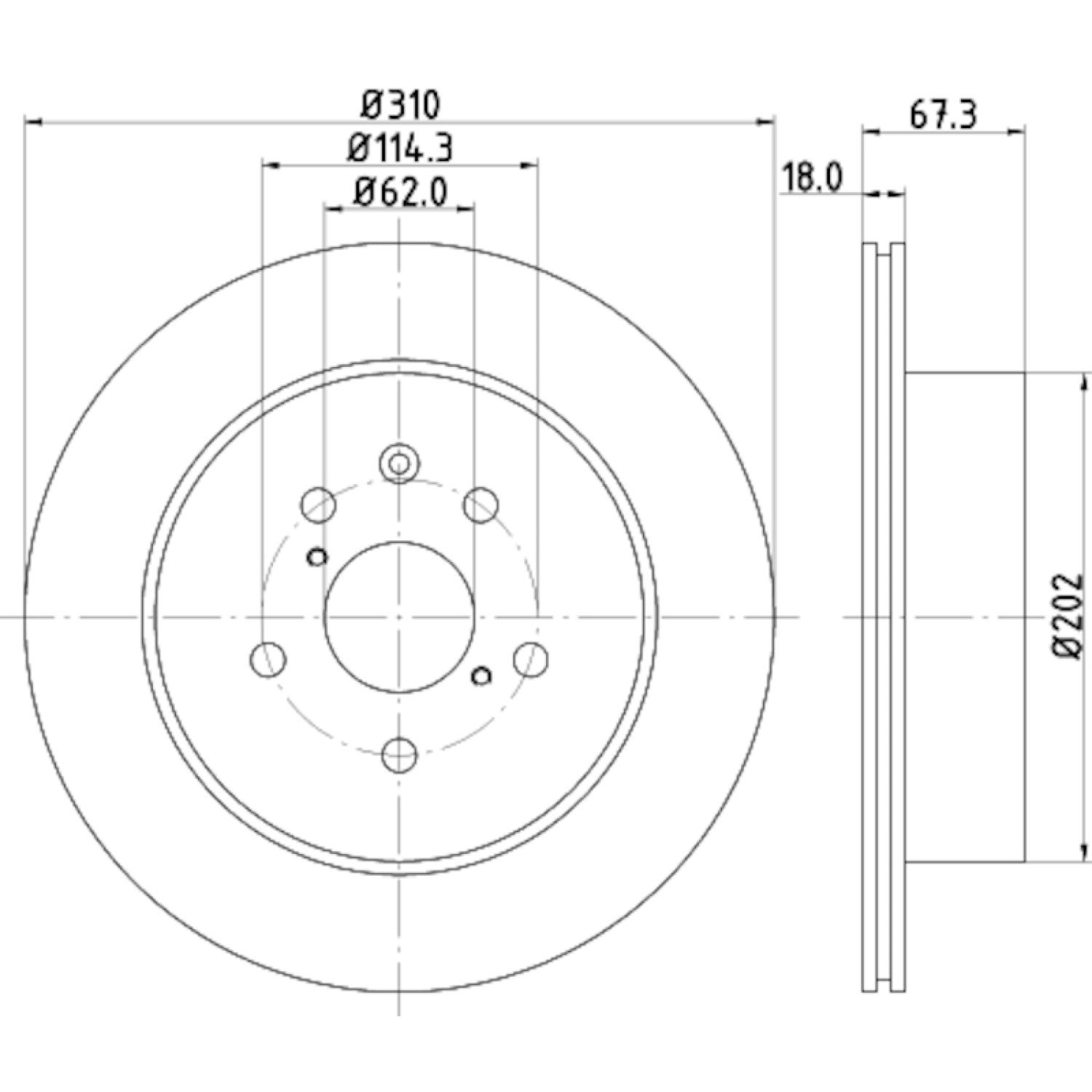 Hella Pagid 355112881 - Disc Brake Rotor Hella Pagid 355112881 Disc Brake Rotor product image 3 of 4