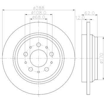 Hella Pagid 355113022 Disc Brake Rotor product image 1 of 1