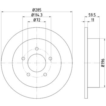 Hella Pagid 355114801 Disc Brake Rotor product image 1 of 1