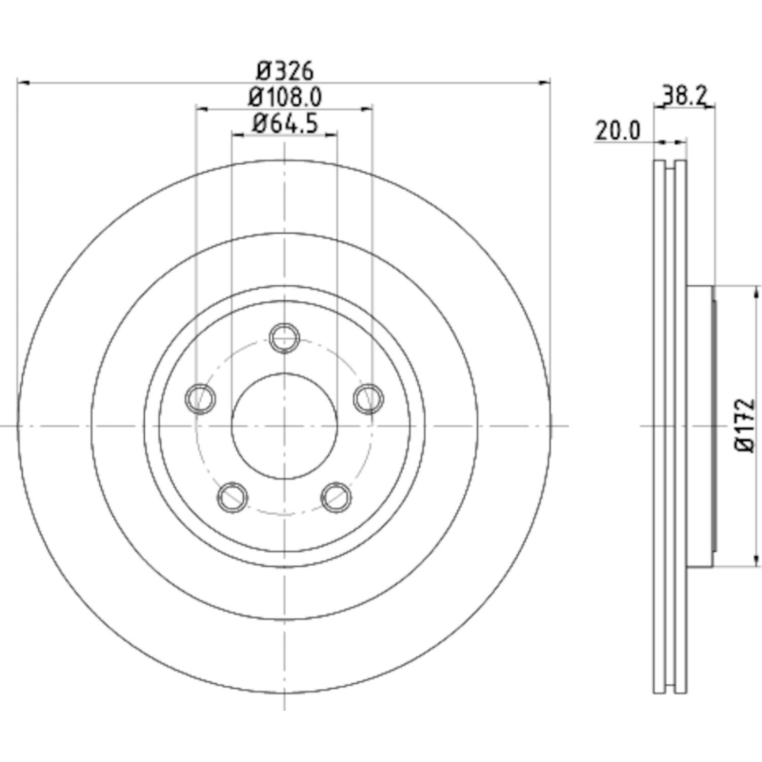 Hella Pagid 355115582 - Disc Brake Rotor Hella Pagid 355115582 Disc Brake Rotor product image 1 of 1