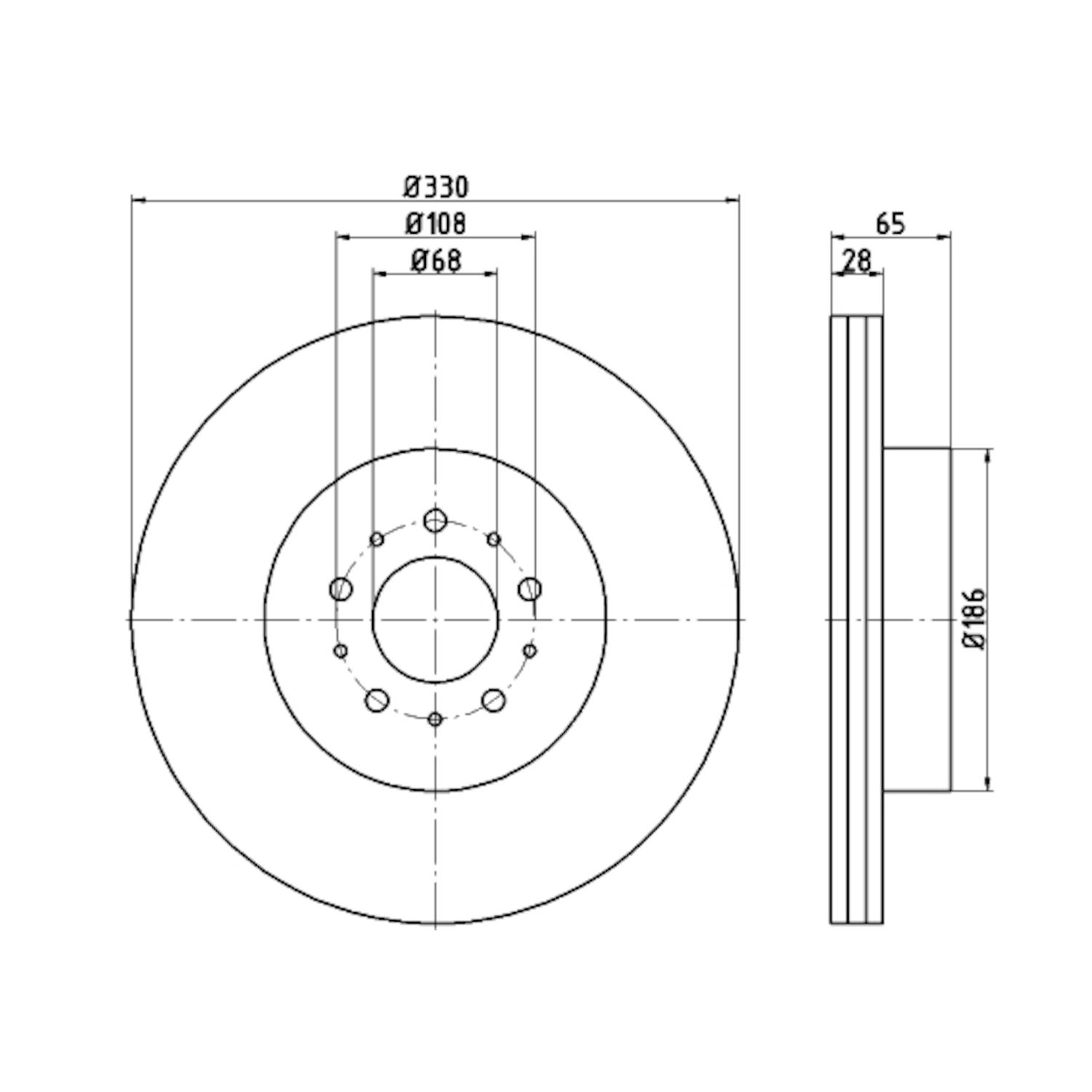 Hella Pagid 355115601 - Disc Brake Rotor Hella Pagid 355115601 Disc Brake Rotor product image 1 of 1