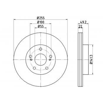 Hella Pagid 355115691 - Disc Brake Rotor Hella Pagid 355115691 Disc Brake Rotor product image 1 of 1