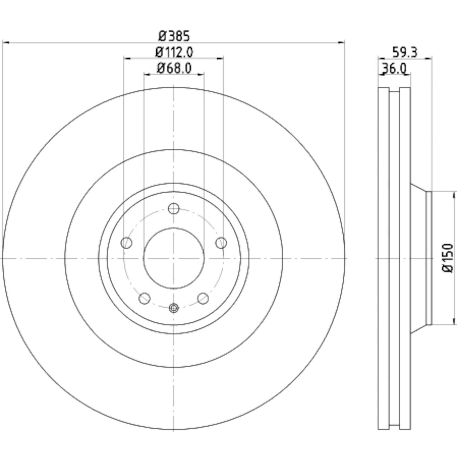 Hella Pagid 355115892 - Disc Brake Rotor Hella Pagid 355115892 Disc Brake Rotor product image 1 of 2