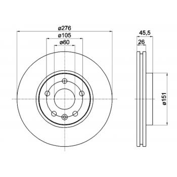 Hella Pagid 355116351 - Disc Brake Rotor Hella Pagid 355116351 Disc Brake Rotor product image 1 of 1
