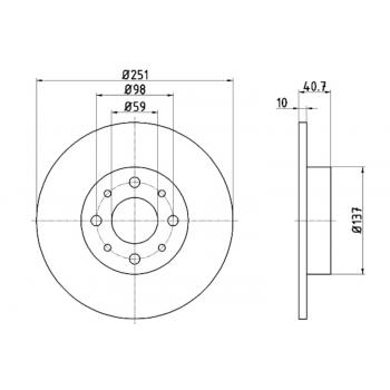 Hella Pagid 355116441 Disc Brake Rotor product image 1 of 1