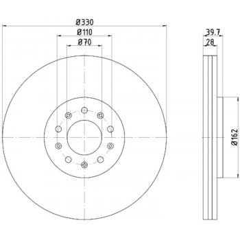 Hella Pagid 355116651 Disc Brake Rotor product image 1 of 1
