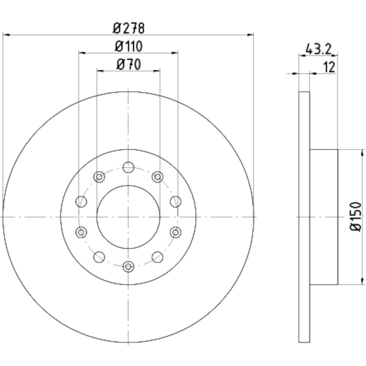 Hella Pagid 355116671 - Disc Brake Rotor Hella Pagid 355116671 Disc Brake Rotor product image 1 of 1