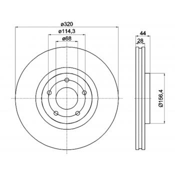Hella Pagid 355116761 Disc Brake Rotor product image 1 of 1