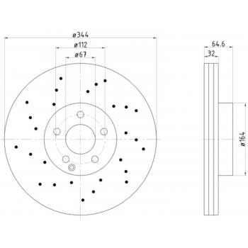 Hella Pagid 355116951 Disc Brake Rotor product image 1 of 1