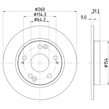 Hella Pagid 355117901 Disc Brake Rotor product image 3 of 4