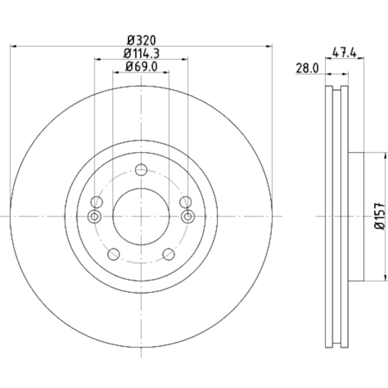 Hella Pagid 355117971 - Disc Brake Rotor Hella Pagid 355117971 Disc Brake Rotor product image 3 of 4
