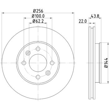 Hella Pagid 355117981 Disc Brake Rotor product image 3 of 4