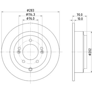 Hella Pagid 355118091 Disc Brake Rotor product image 3 of 4
