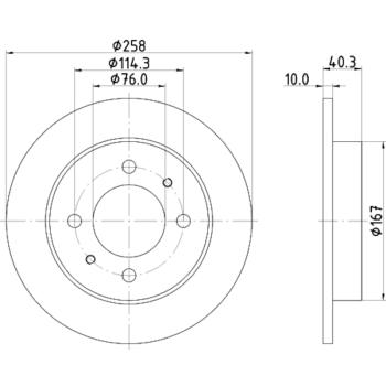 Hella Pagid 355118111 Disc Brake Rotor product image 3 of 4