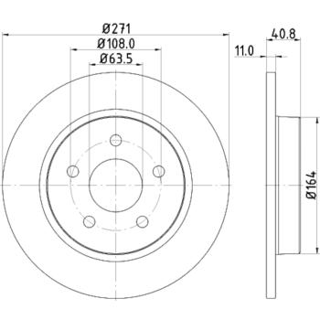 Hella Pagid 355118221 Disc Brake Rotor product image 3 of 4