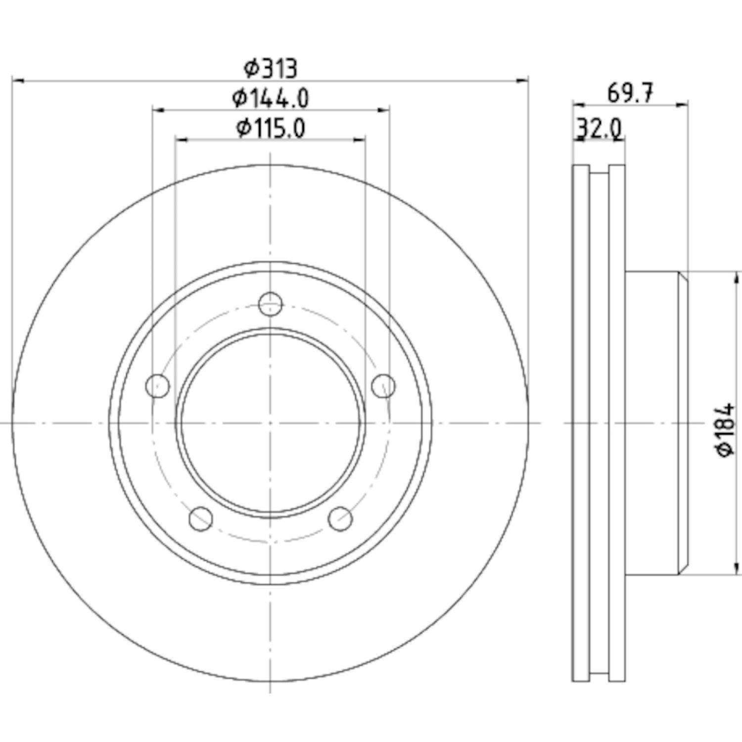 Hella Pagid 355118591 - Disc Brake Rotor Hella Pagid 355118591 Disc Brake Rotor product image 3 of 4