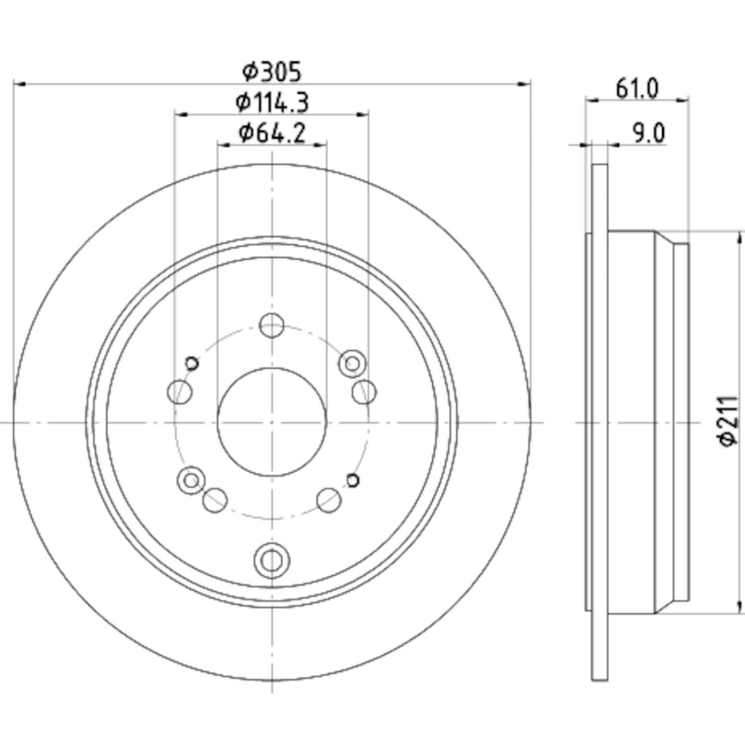 Hella Pagid 355118901 - Disc Brake Rotor Hella Pagid 355118901 Disc Brake Rotor product image 3 of 4