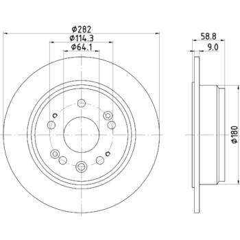 Hella Pagid 355119031 Disc Brake Rotor product image 3 of 4