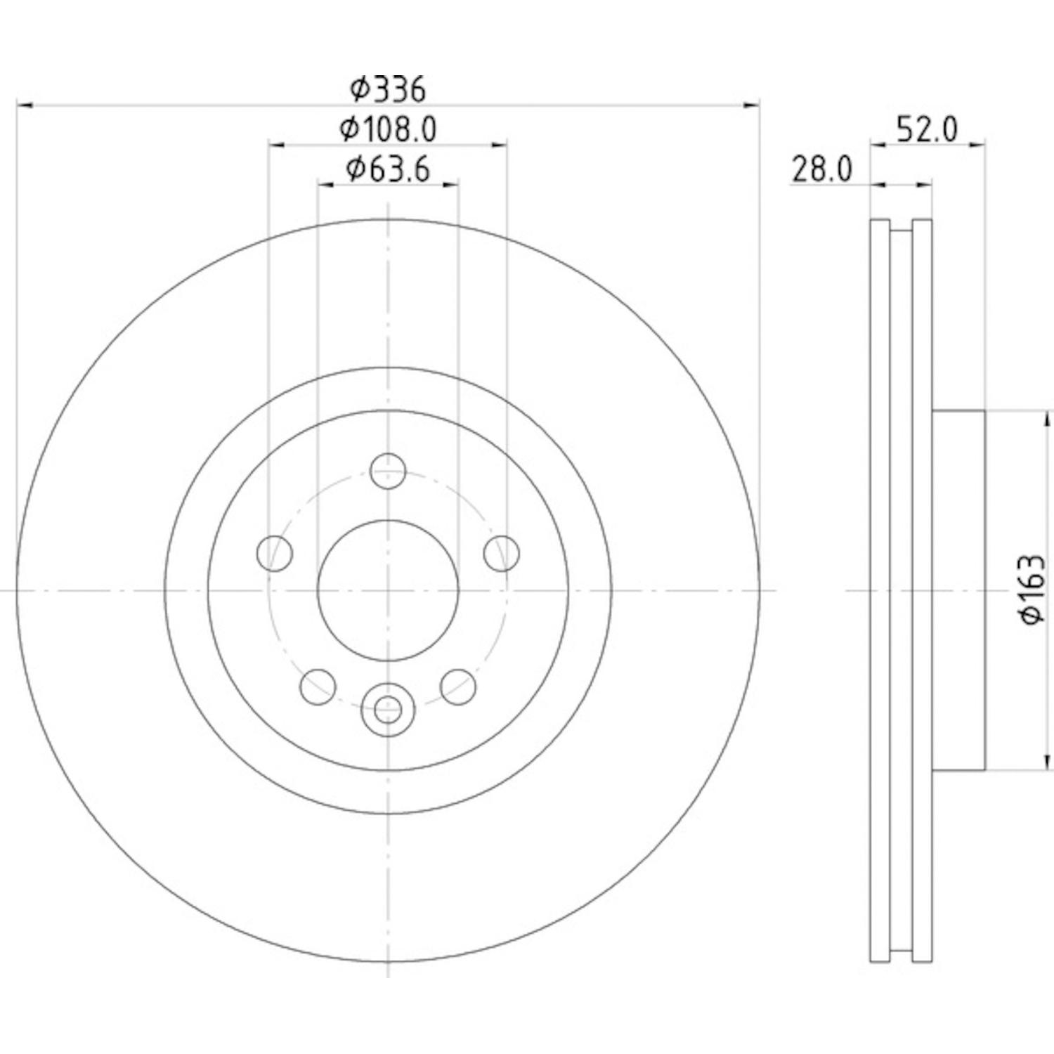 Hella Pagid 355119132 Disc Brake Rotor product image 1 of 2
