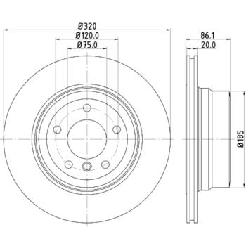 Hella Pagid 355119202 Disc Brake Rotor product image 1 of 1