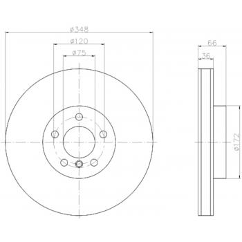 Hella Pagid 355119271 Disc Brake Rotor product image 1 of 1
