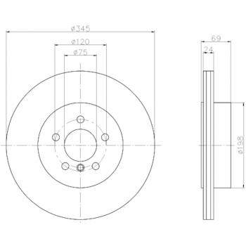 Hella Pagid 355119281 - Disc Brake Rotor Hella Pagid 355119281 Disc Brake Rotor product image 1 of 1
