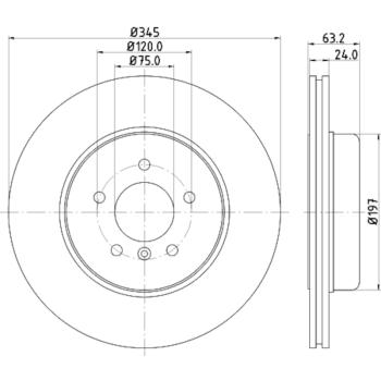 Hella Pagid 355119341 Disc Brake Rotor product image 1 of 1